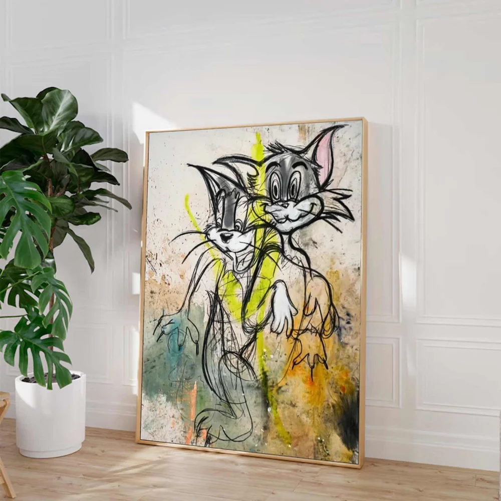 Handcrafted Abstract Painting Graffiti Art For Homedecor GA1027