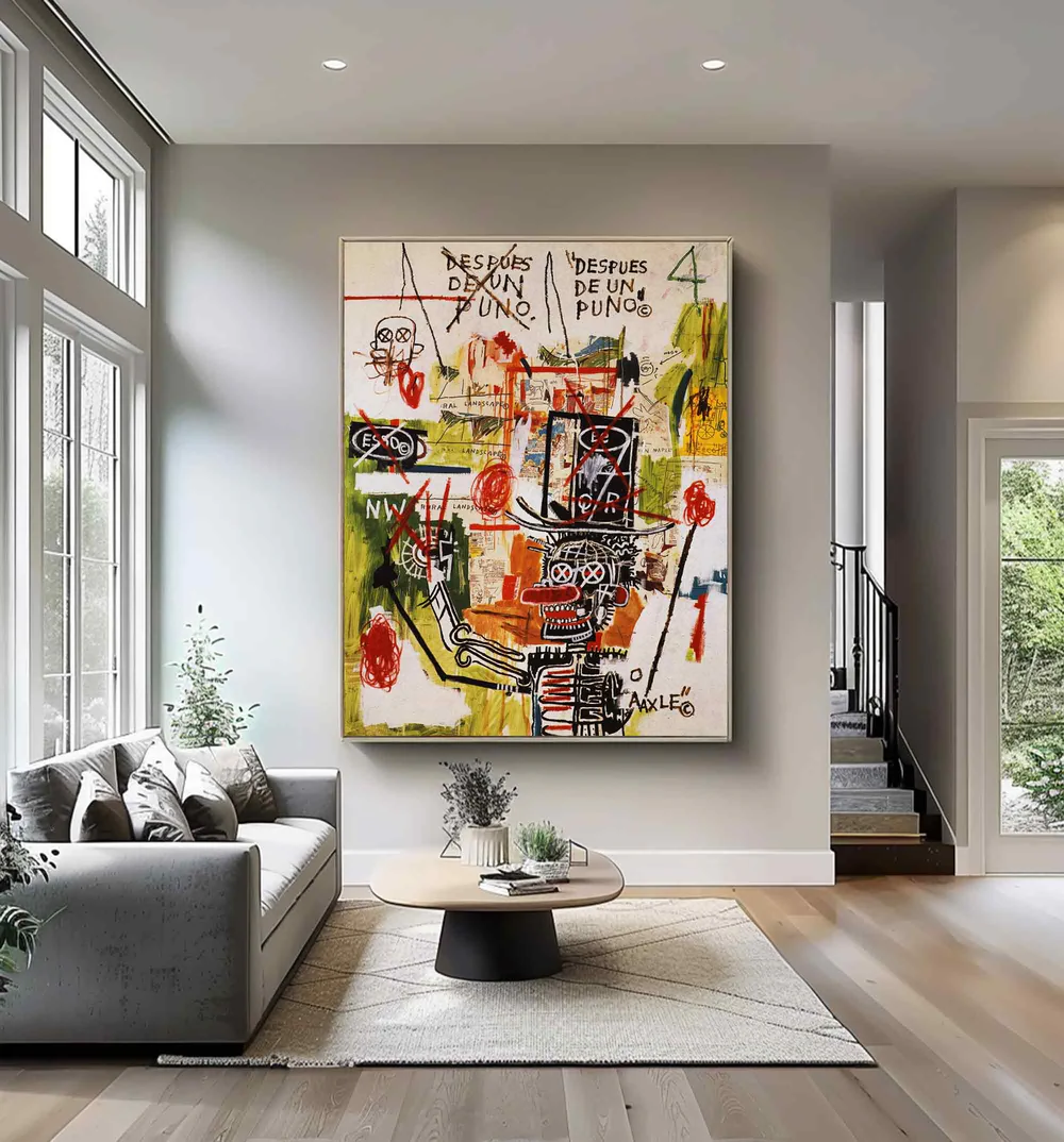 Handcrafted Abstract Painting Graffiti Art For Homedecor GA1028