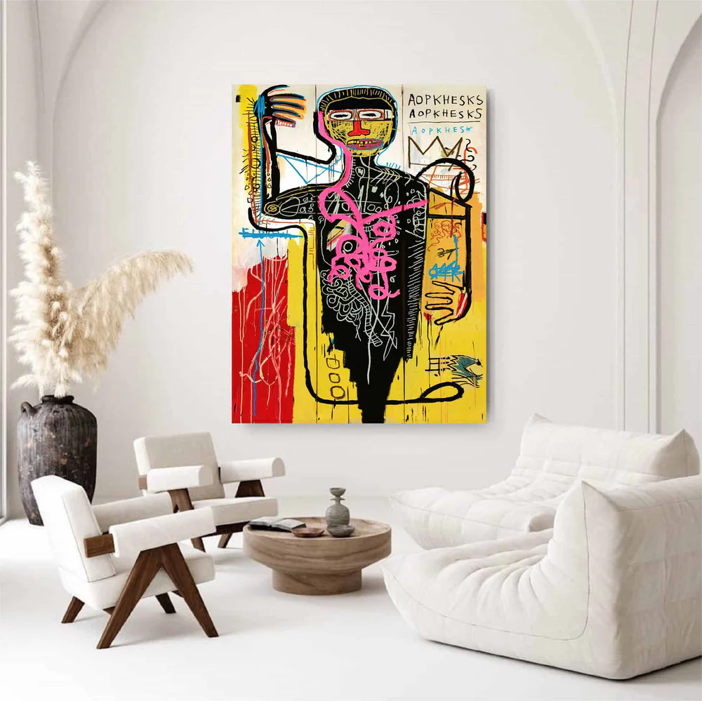 Handcrafted Abstract Painting Graffiti Art For Homedecor GA1029