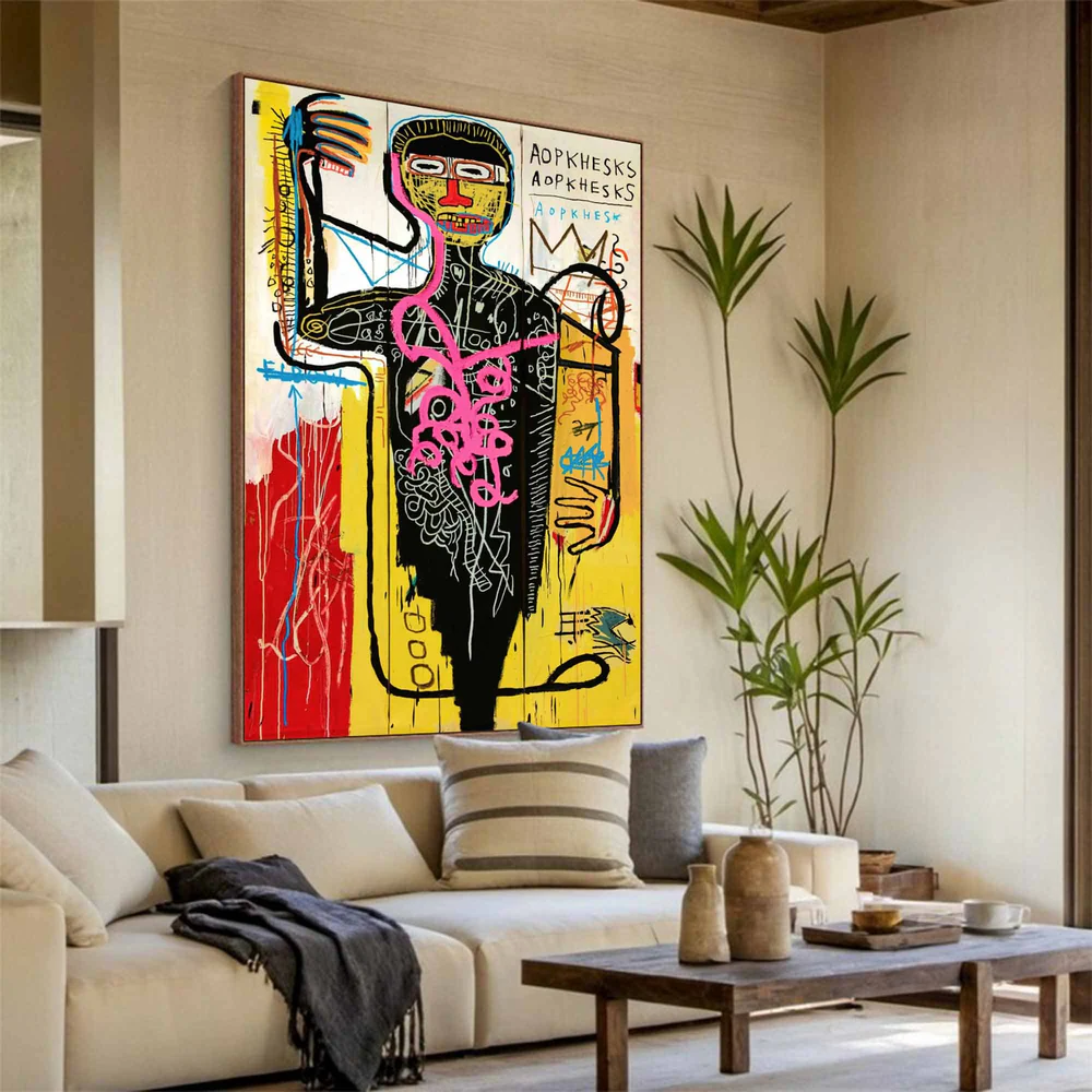 Handcrafted Abstract Painting Graffiti Art For Homedecor GA1029