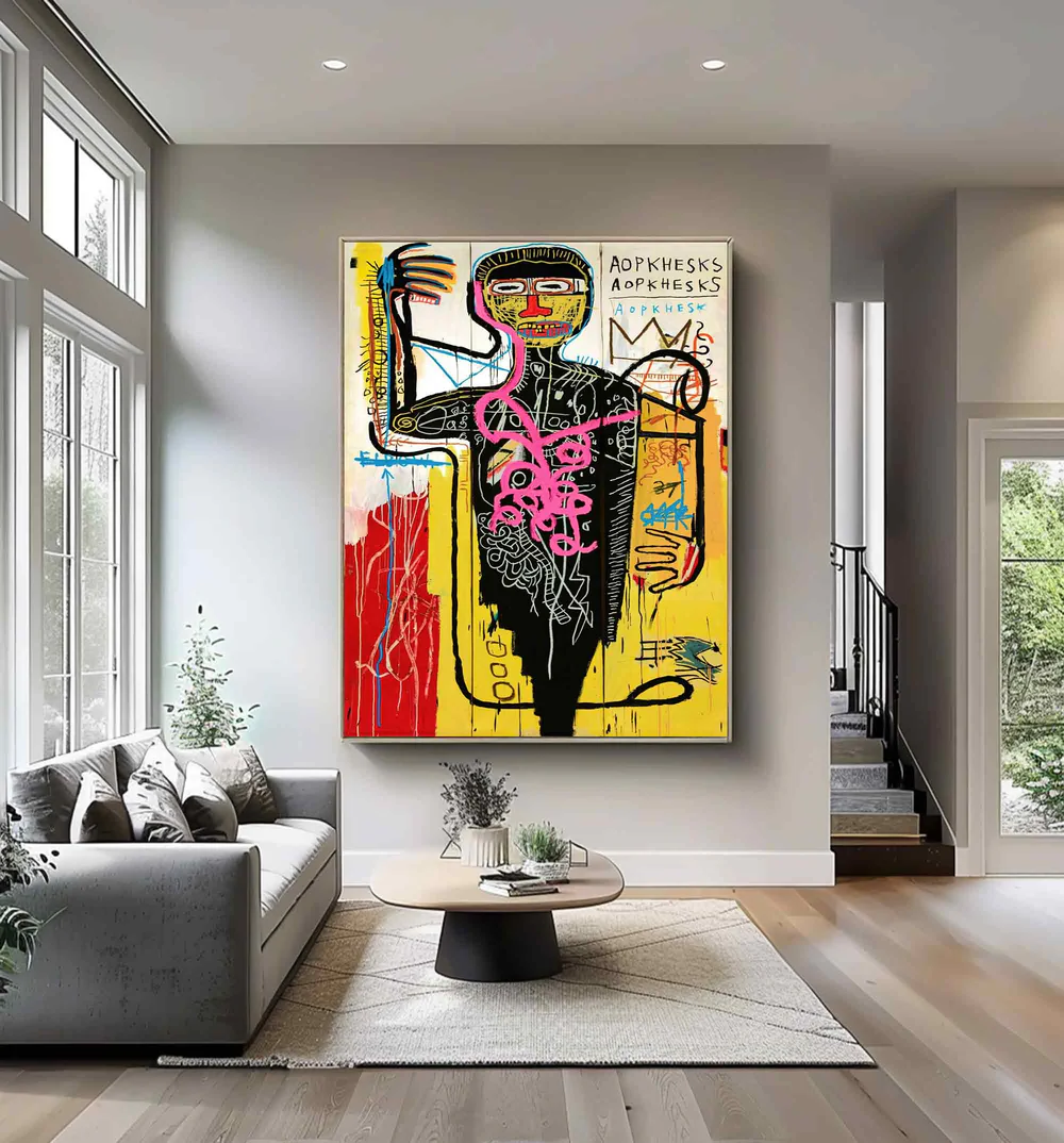 Handcrafted Abstract Painting Graffiti Art For Homedecor GA1029