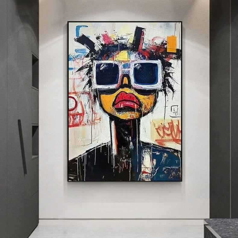Handcrafted Abstract Painting Graffiti Art For Homedecor GA1031