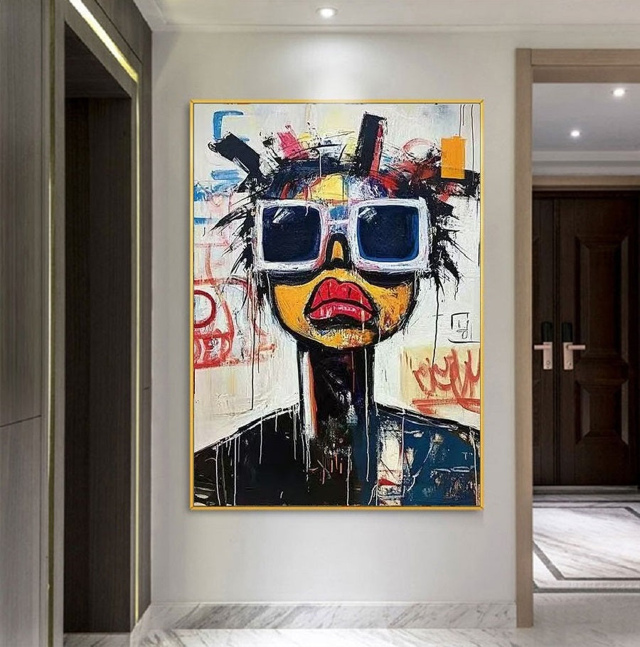 Handcrafted Abstract Painting Graffiti Art For Homedecor GA1031