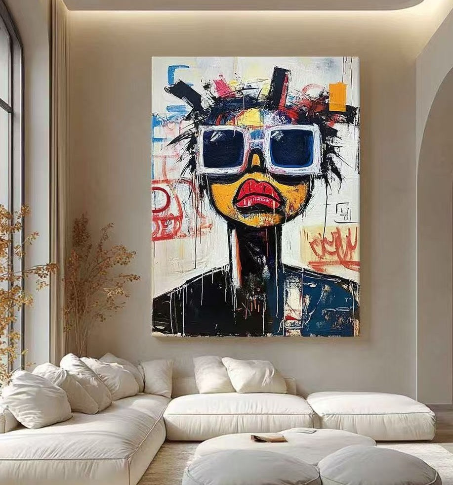 Handcrafted Abstract Painting Graffiti Art For Homedecor GA1031