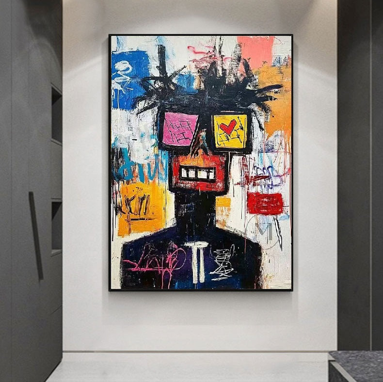 Handcrafted Abstract Painting Graffiti Art For Homedecor GA1032