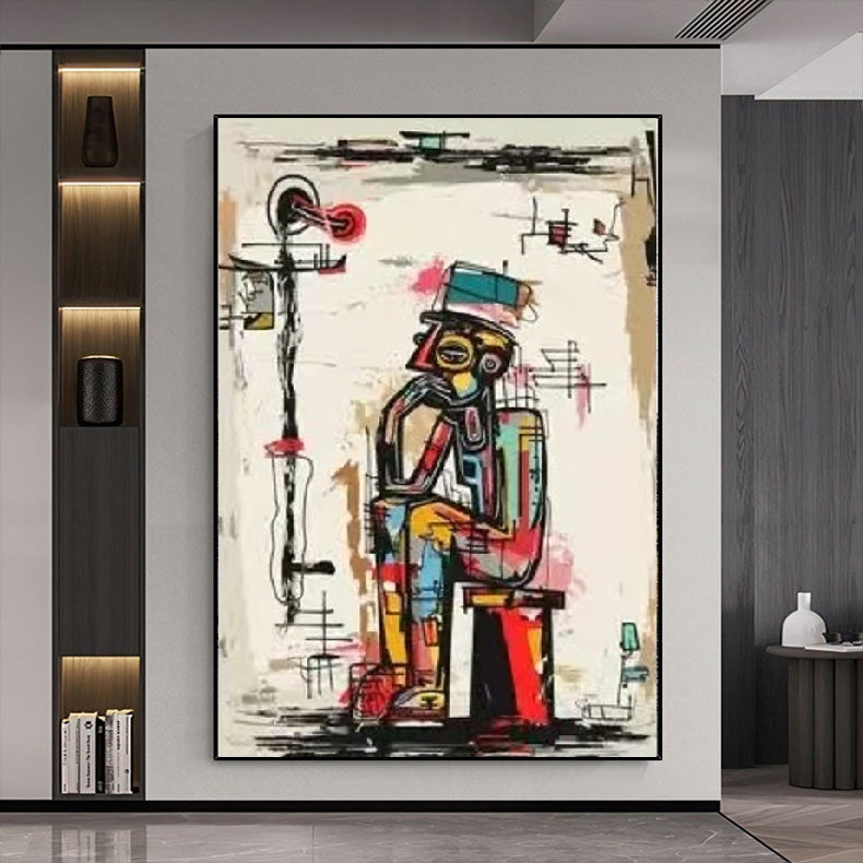 Handcrafted Abstract Painting Graffiti Art For Homedecor GA1033