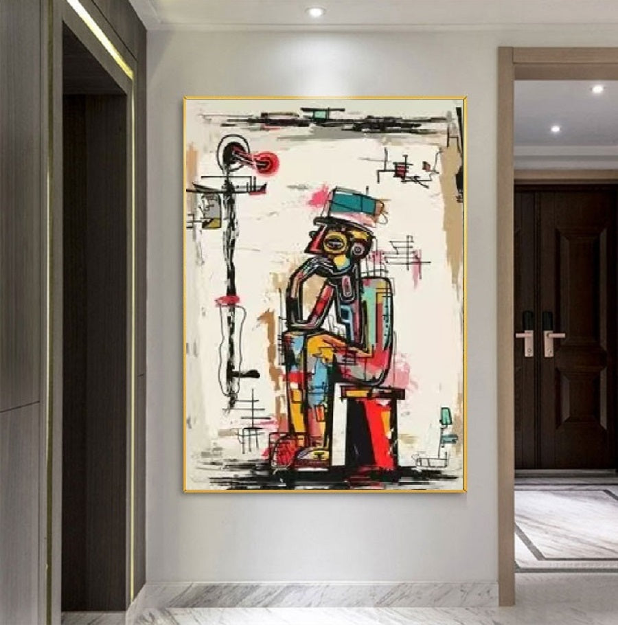 Handcrafted Abstract Painting Graffiti Art For Homedecor GA1033