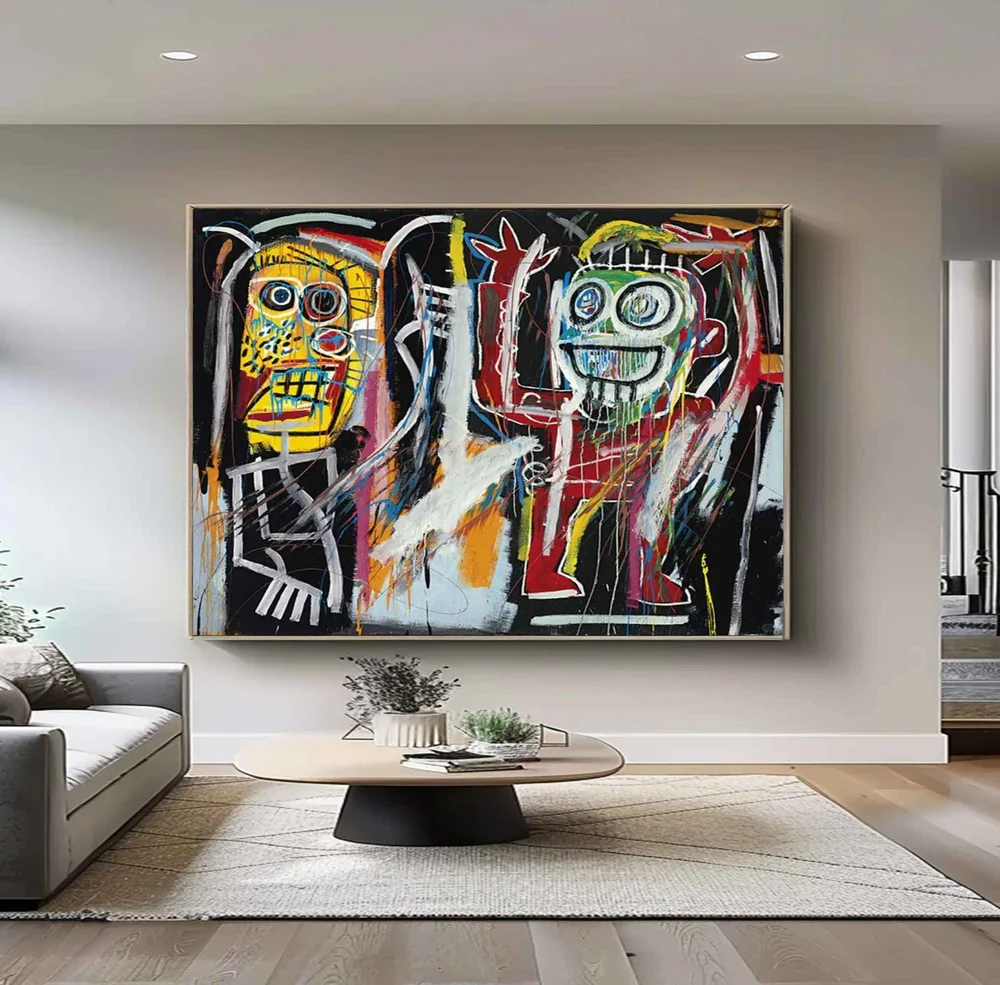 Handcrafted Abstract Painting Graffiti Art For Homedecor GA1035