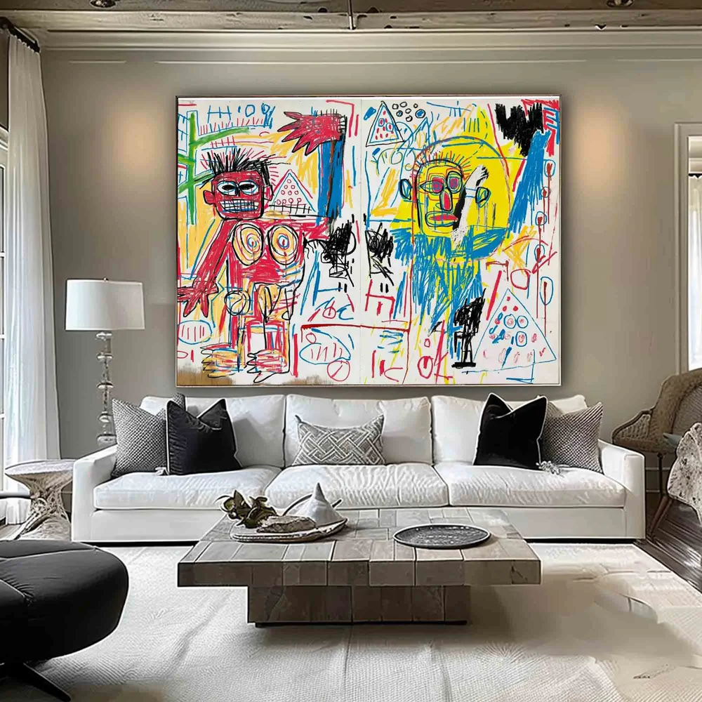 Handcrafted Abstract Painting Graffiti Art For Homedecor GA1036