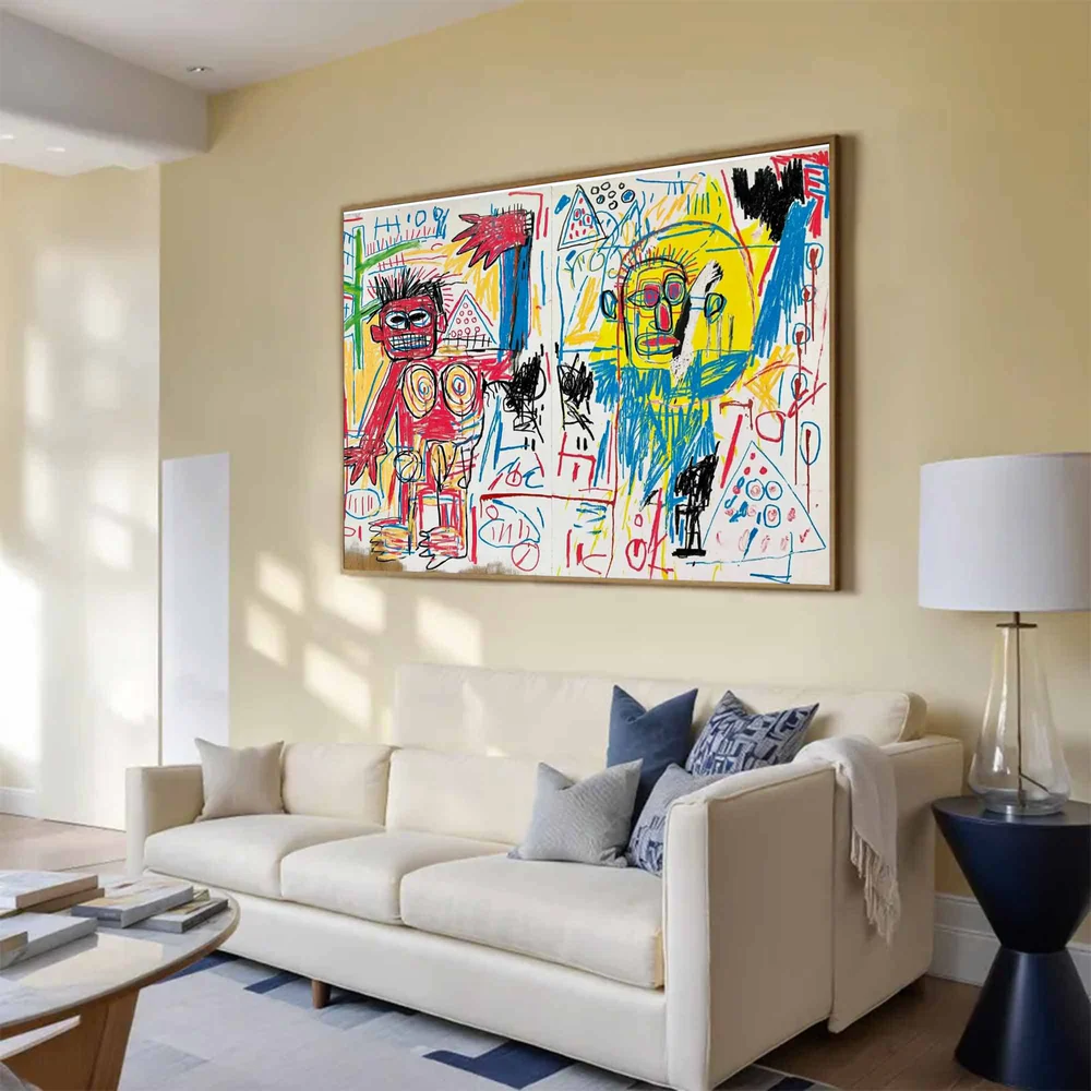 Handcrafted Abstract Painting Graffiti Art For Homedecor GA1036