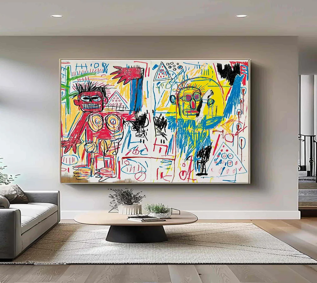 Handcrafted Abstract Painting Graffiti Art For Homedecor GA1036