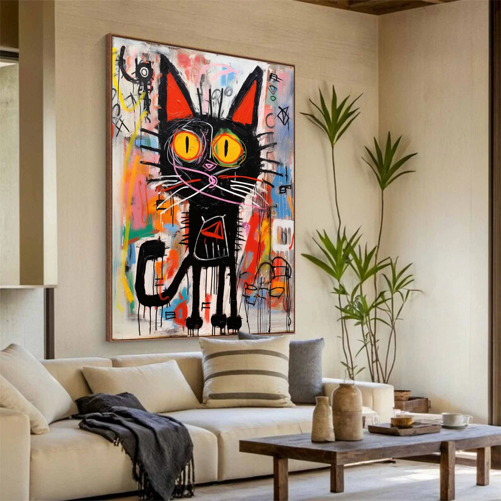 Handcrafted Abstract Painting Graffiti Art For Homedecor GA1037