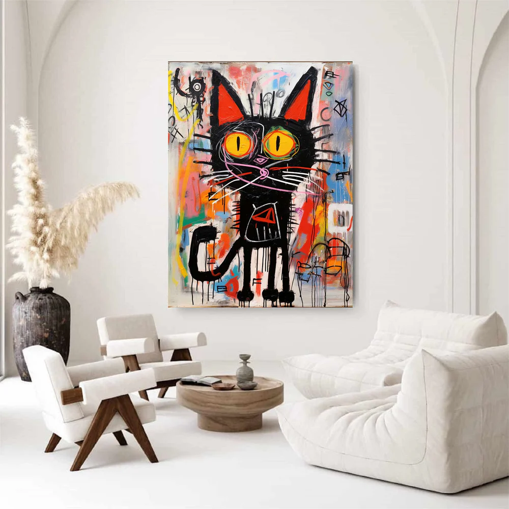 Handcrafted Abstract Painting Graffiti Art For Homedecor GA1037