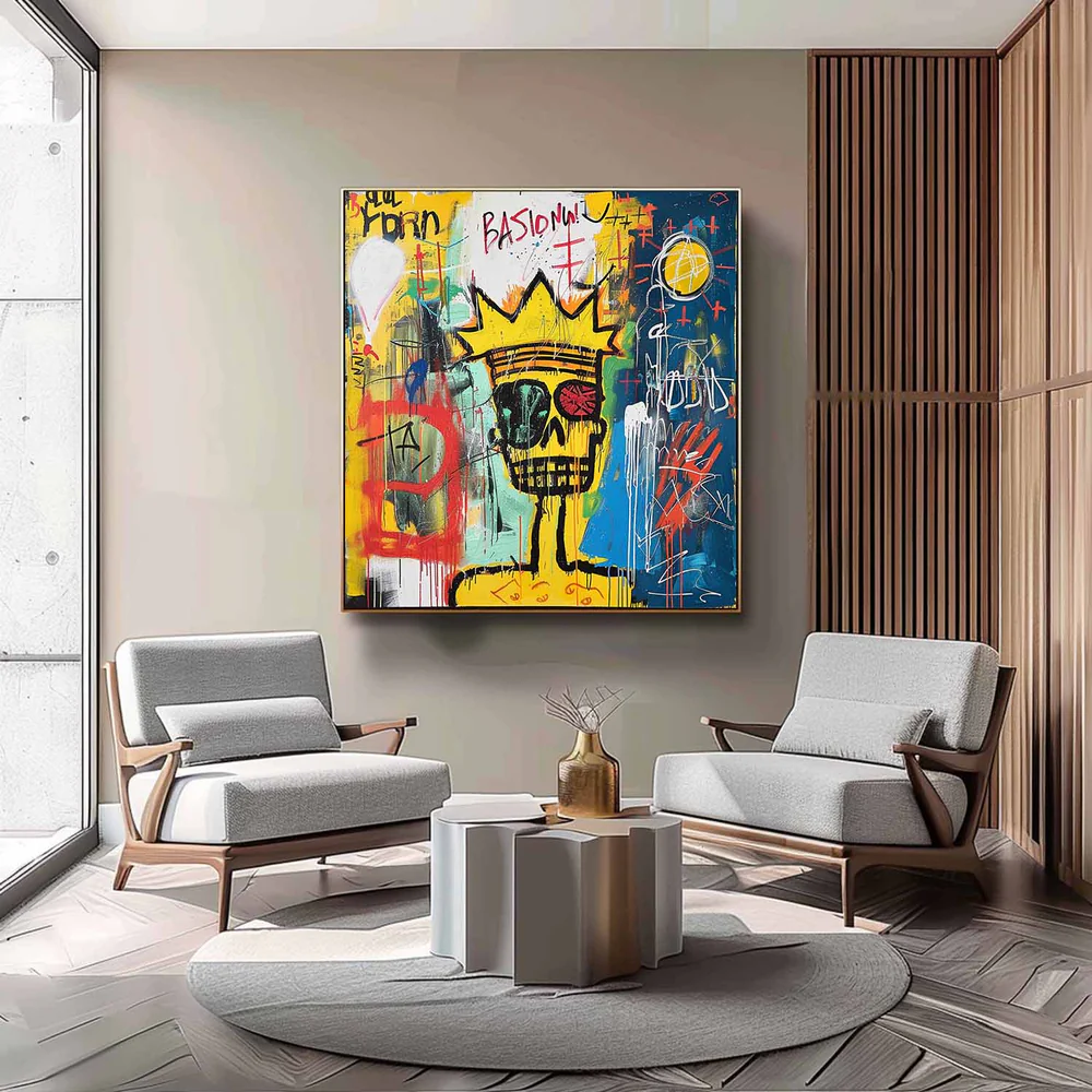 Handcrafted Abstract Painting Graffiti Art For Homedecor GA1038