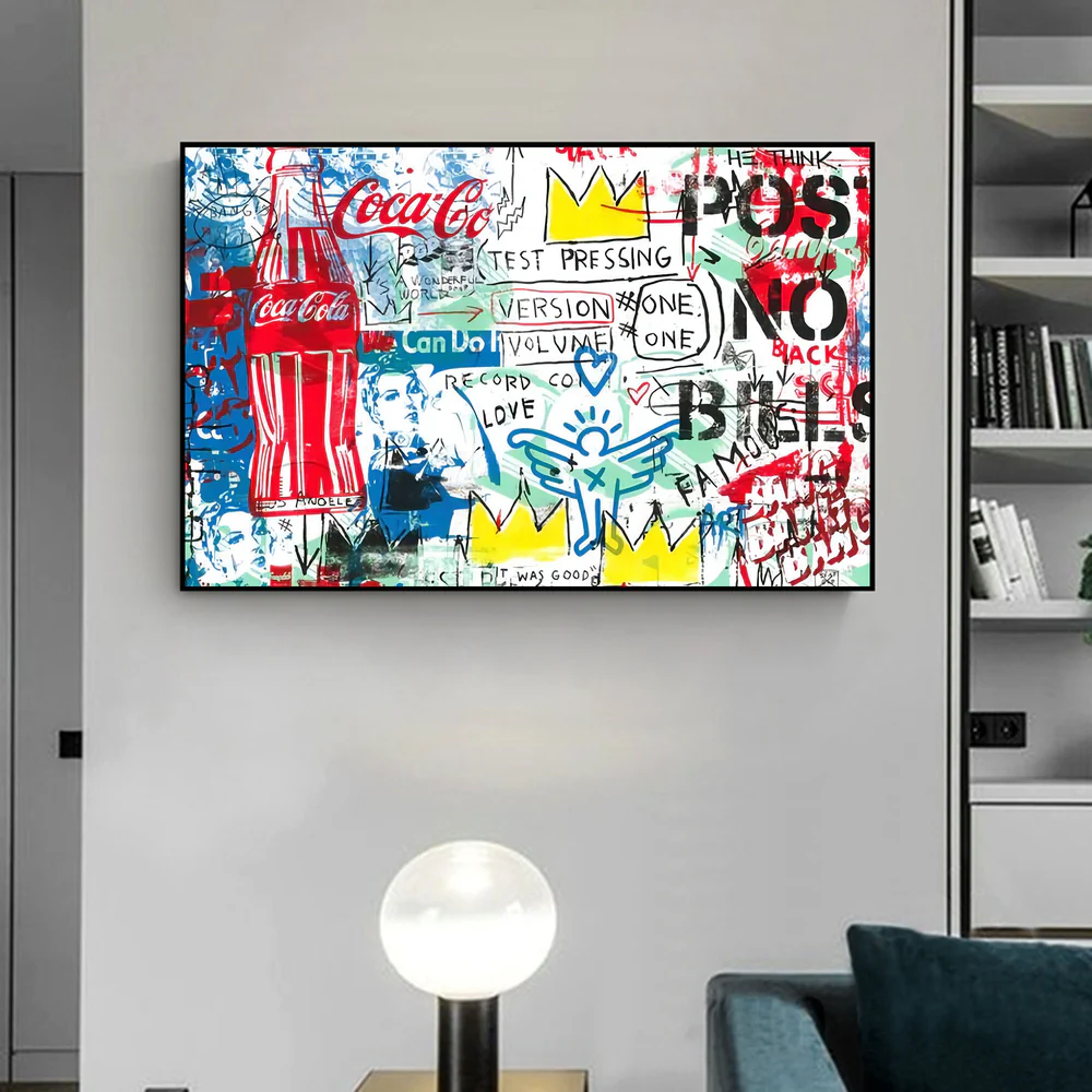 Handcrafted Abstract Painting Graffiti Art For Homedecor GA1039