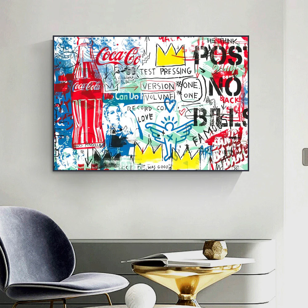 Handcrafted Abstract Painting Graffiti Art For Homedecor GA1039
