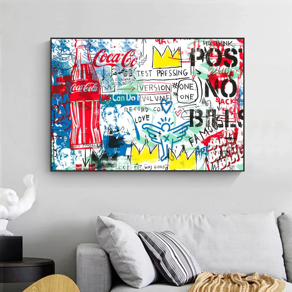 Handcrafted Abstract Painting Graffiti Art For Homedecor GA1039