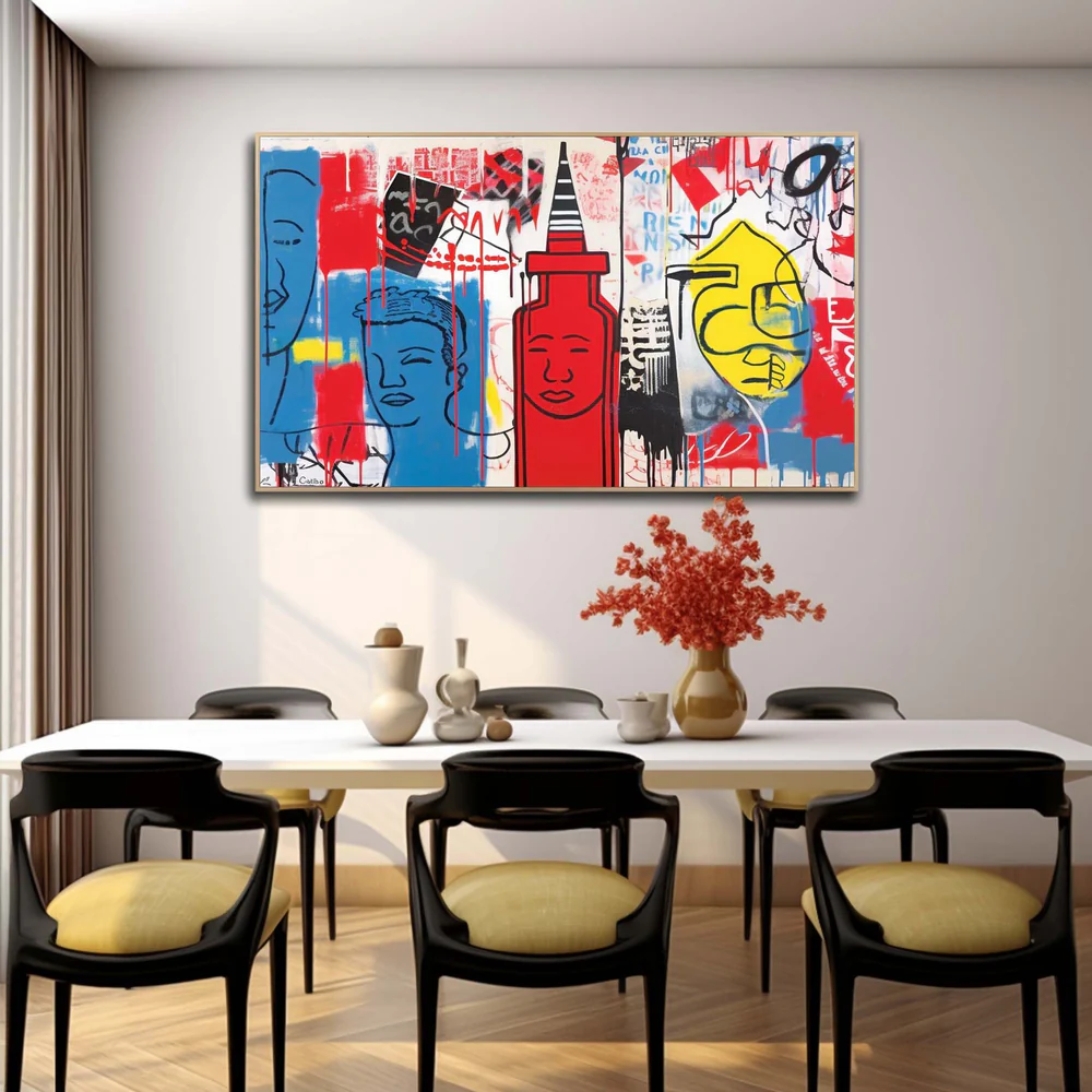 Handcrafted Abstract Painting Graffiti Art For Homedecor GA1040