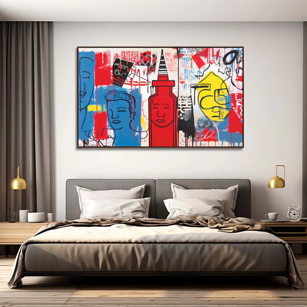 Handcrafted Abstract Painting Graffiti Art For Homedecor GA1040