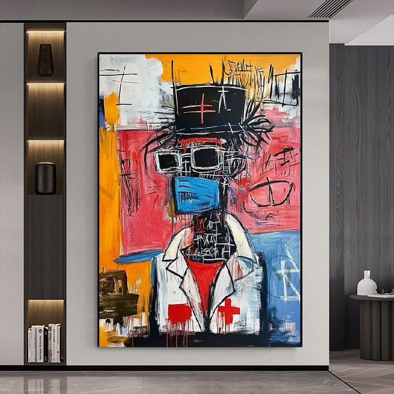 Handcrafted Abstract Painting Graffiti Art For Homedecor GA1041