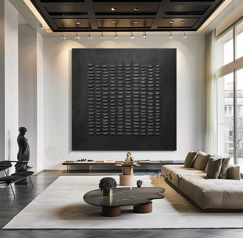 Handcrafted Abstract Painting Heavy Texture Wall Art For Homedecor HT1002