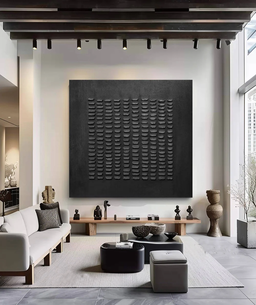 Handcrafted Abstract Painting Heavy Texture Wall Art For Homedecor HT1002