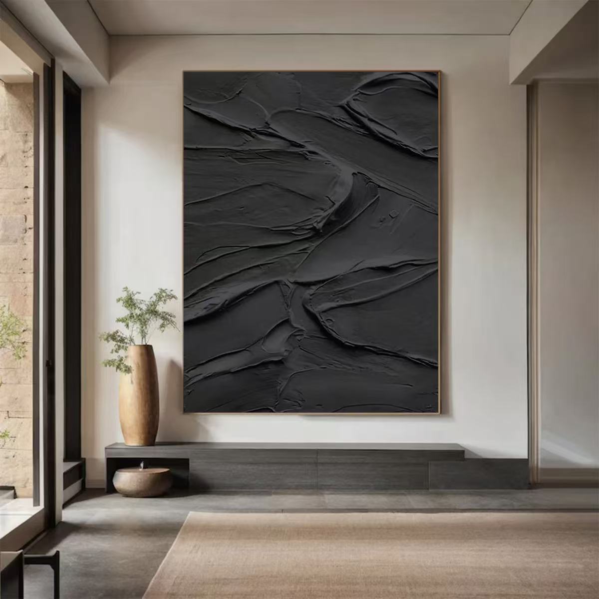 Handcrafted Abstract Painting Heavy Texture Wall Art For Homedecor HT1003