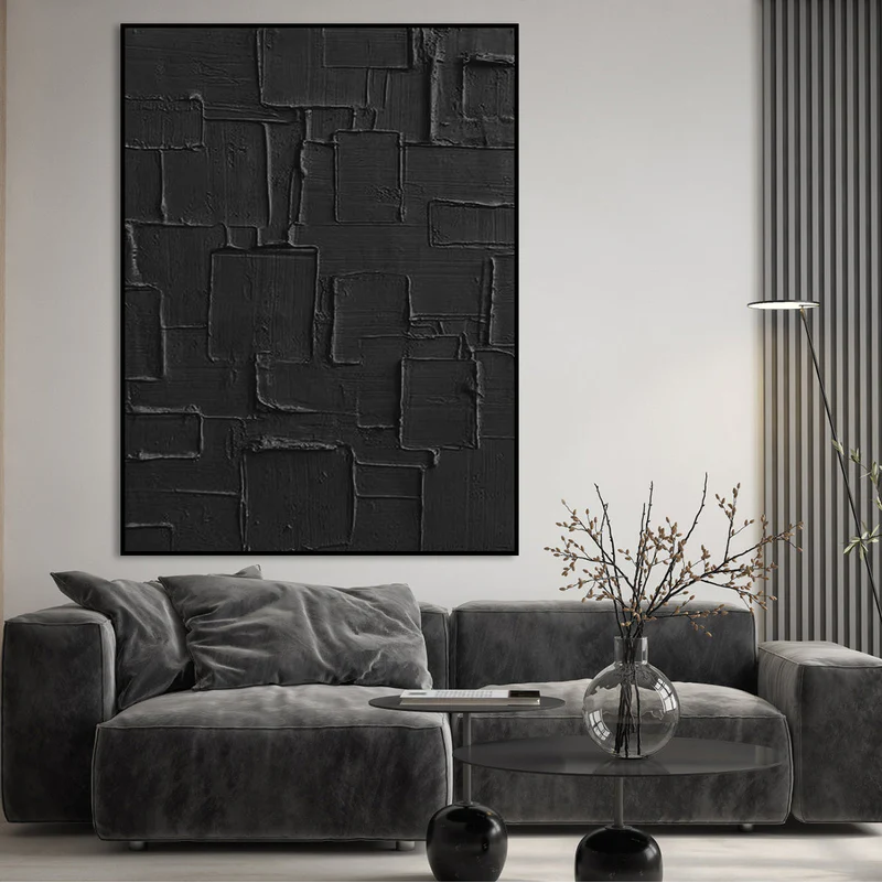 Handcrafted Abstract Painting Heavy Texture Wall Art For Homedecor HT1006