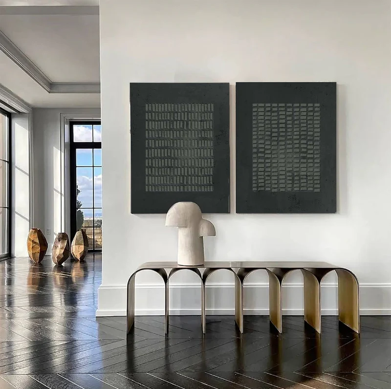 2PCs A Set Abstract Painting Heavy Texture Wall Art For Homedecor HT1009