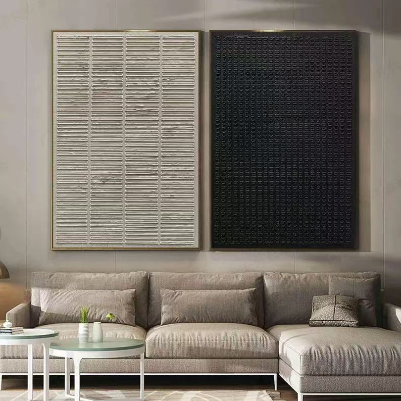 2PCs A Set Abstract Painting Heavy Texture Wall Art For Homedecor HT1010