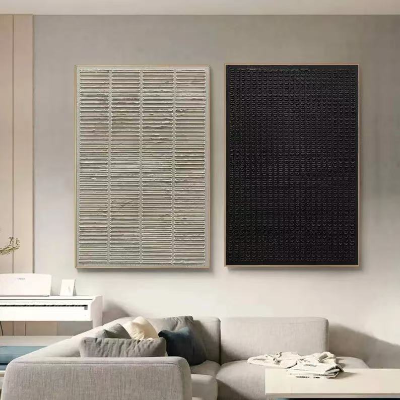 2PCs A Set Abstract Painting Heavy Texture Wall Art For Homedecor HT1010