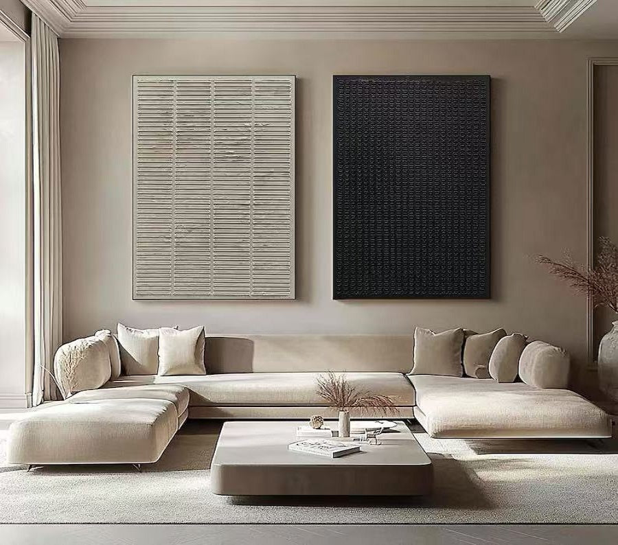 2PCs A Set Abstract Painting Heavy Texture Wall Art For Homedecor HT1010