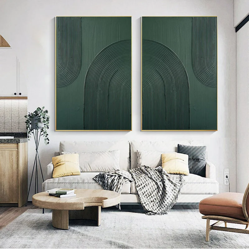 2PCs A Set Abstract Painting Heavy Texture Wall Art For Homedecor HT1011