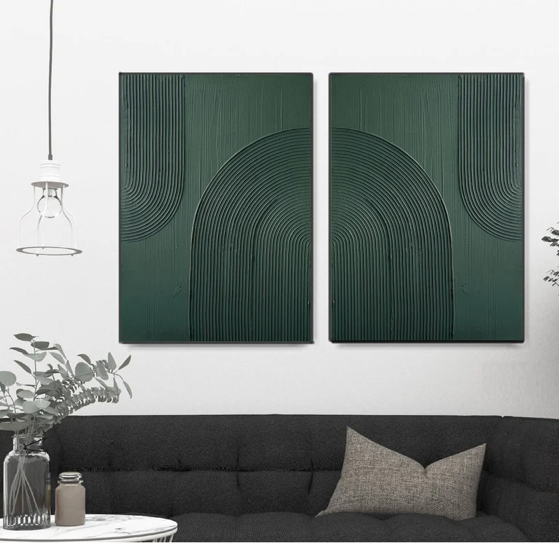 2PCs A Set Abstract Painting Heavy Texture Wall Art For Homedecor HT1011