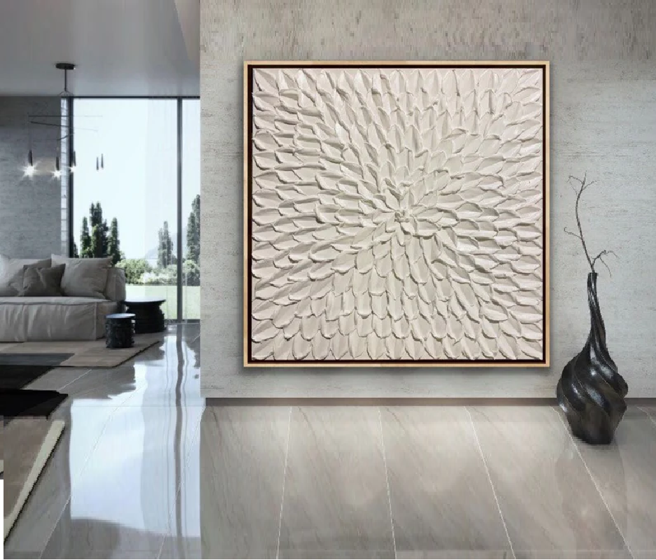 Handcrafted Abstract Painting Heavy Texture Wall Art For Homedecor HT1012