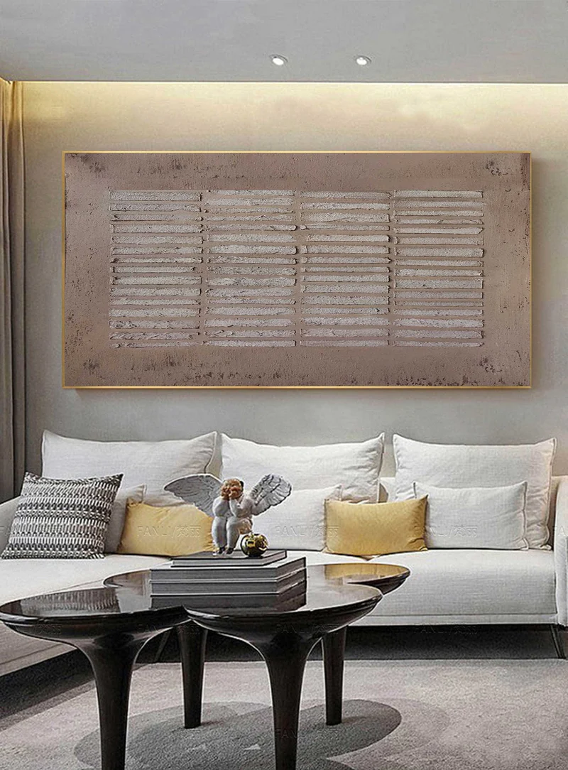 Handcrafted Abstract Painting Heavy Texture Wall Art For Homedecor HT1017