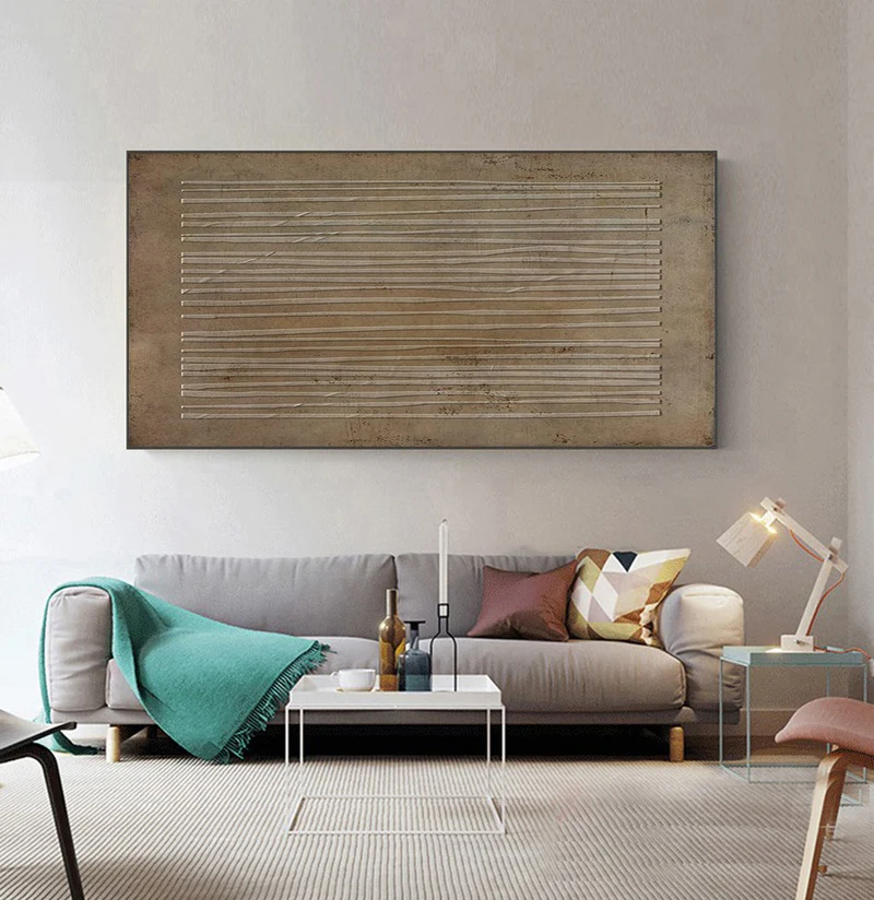 Handcrafted Abstract Painting Heavy Texture Wall Art For Homedecor HT1018