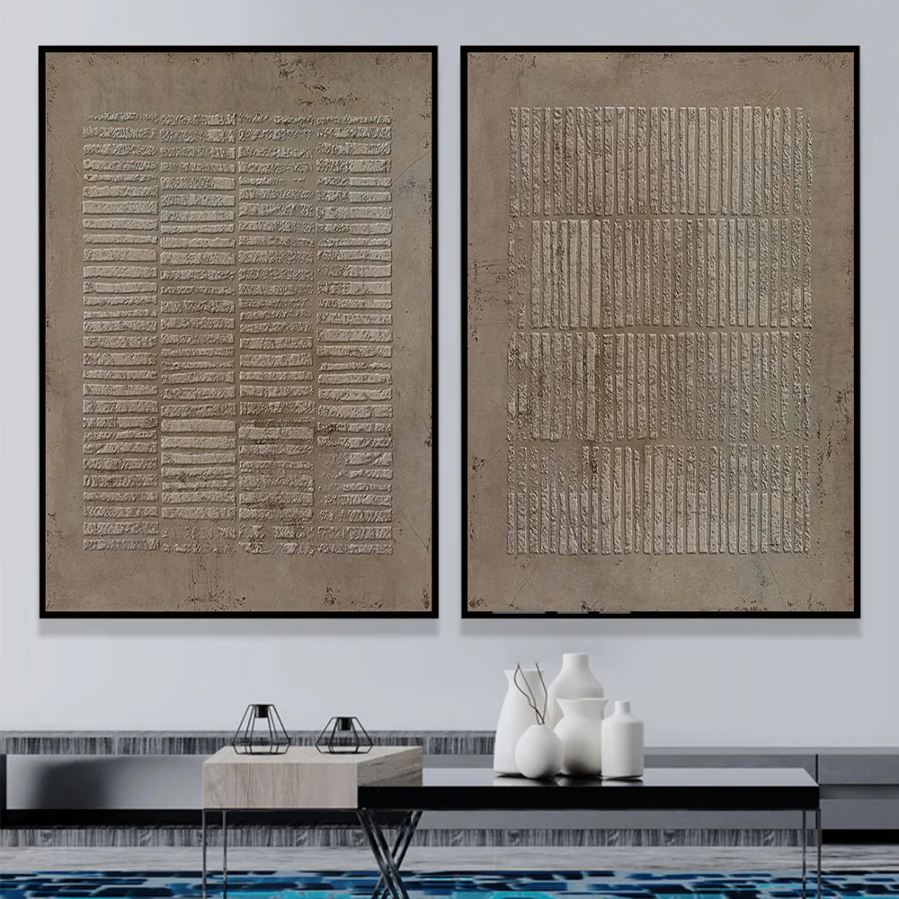 2PCs A Set Abstract Painting Heavy Texture Wall Art For Homedecor HT1020