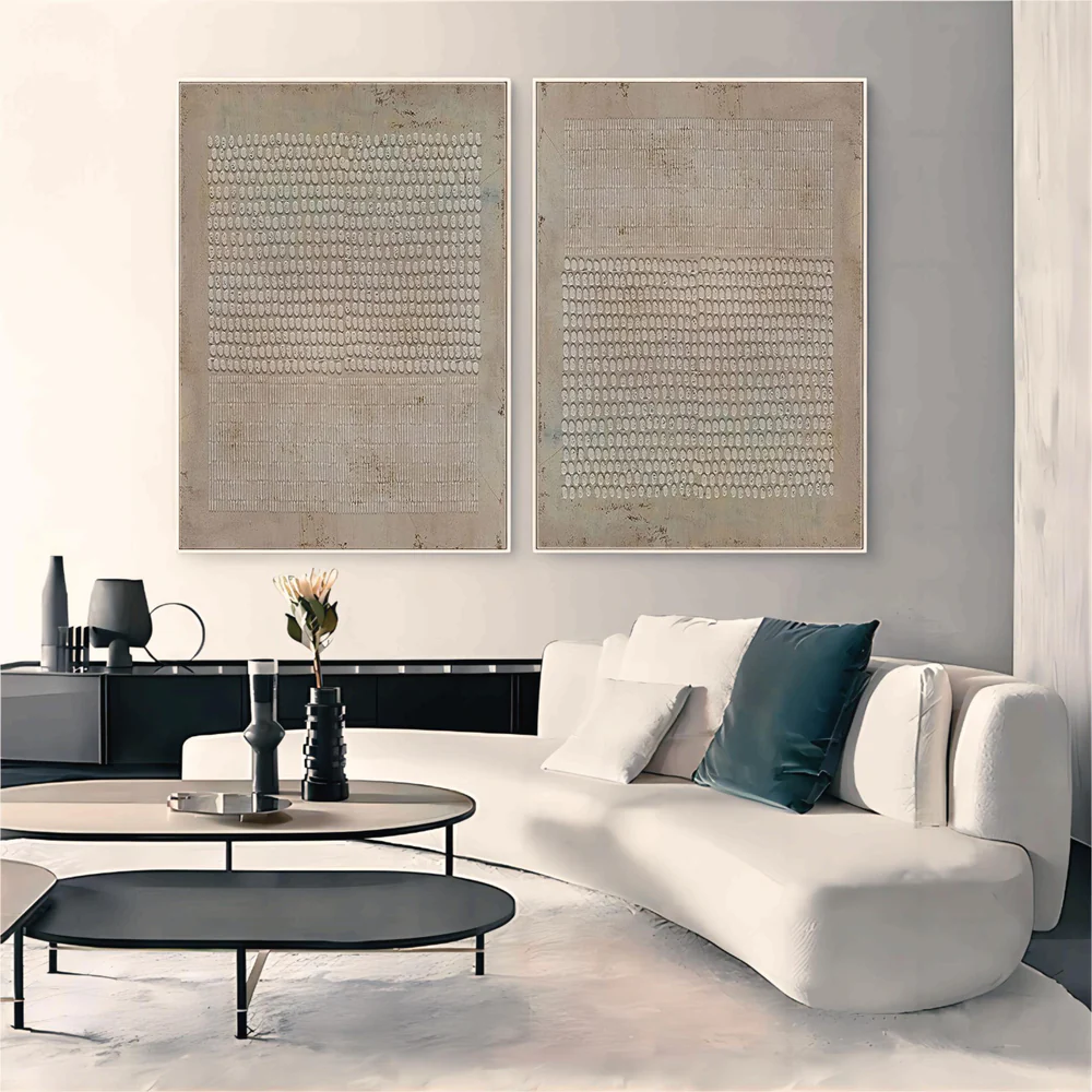 2PCs A Set Abstract Painting Heavy Texture Wall Art For Homedecor HT1021