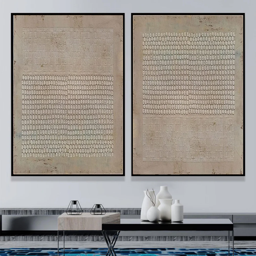 2PCs A Set Abstract Painting Heavy Texture Wall Art For Homedecor HT1021