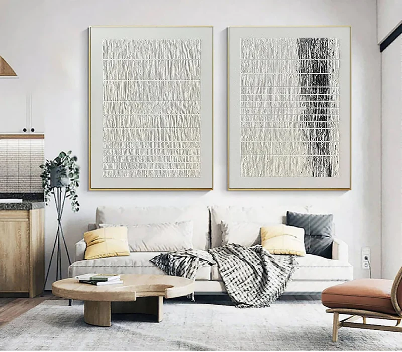 2PCs A Set Abstract Painting Heavy Texture Wall Art For Homedecor HT1027