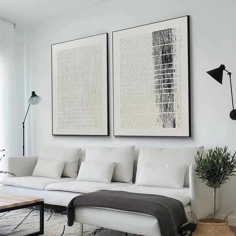 2PCs A Set Abstract Painting Heavy Texture Wall Art For Homedecor HT1027
