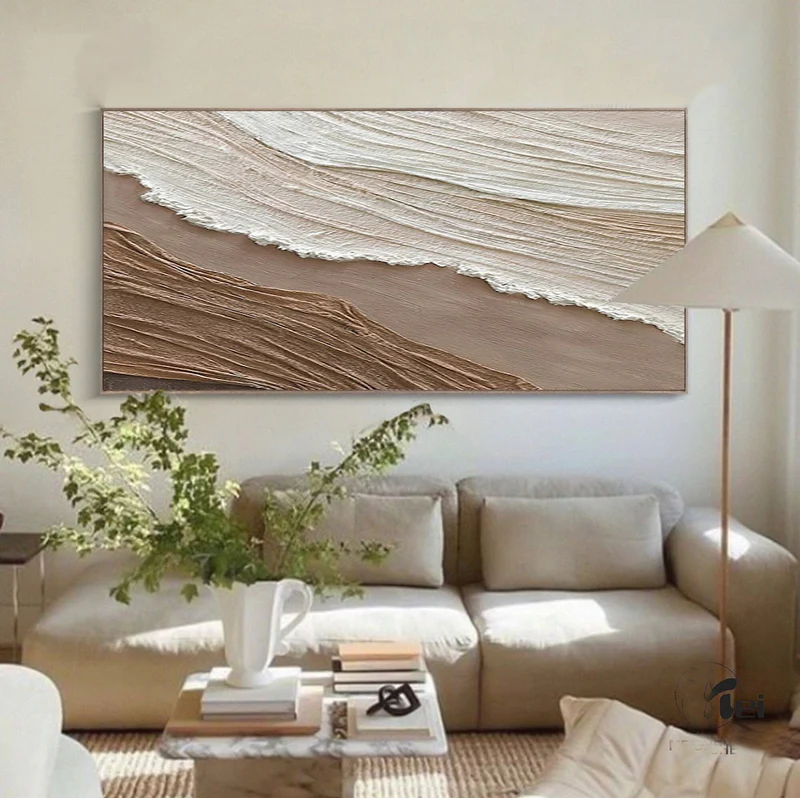 Handcrafted Abstract Painting Heavy Texture Wall Art For Homedecor HT1030