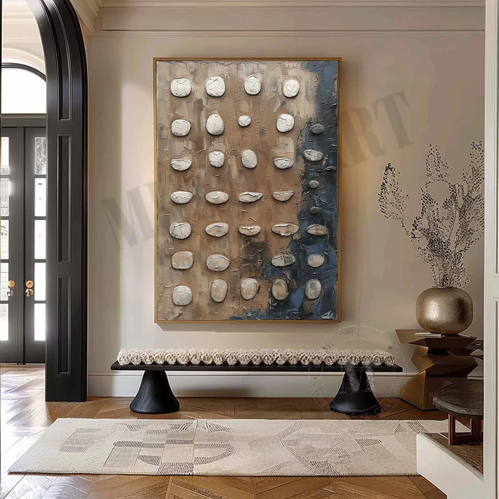 Handcrafted Abstract Painting Heavy Texture Wall Art For Homedecor HT1032
