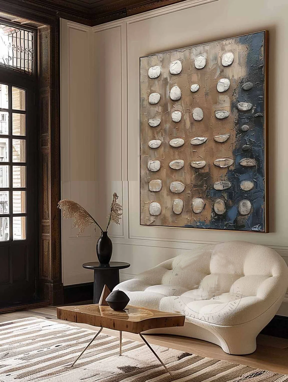 Handcrafted Abstract Painting Heavy Texture Wall Art For Homedecor HT1032