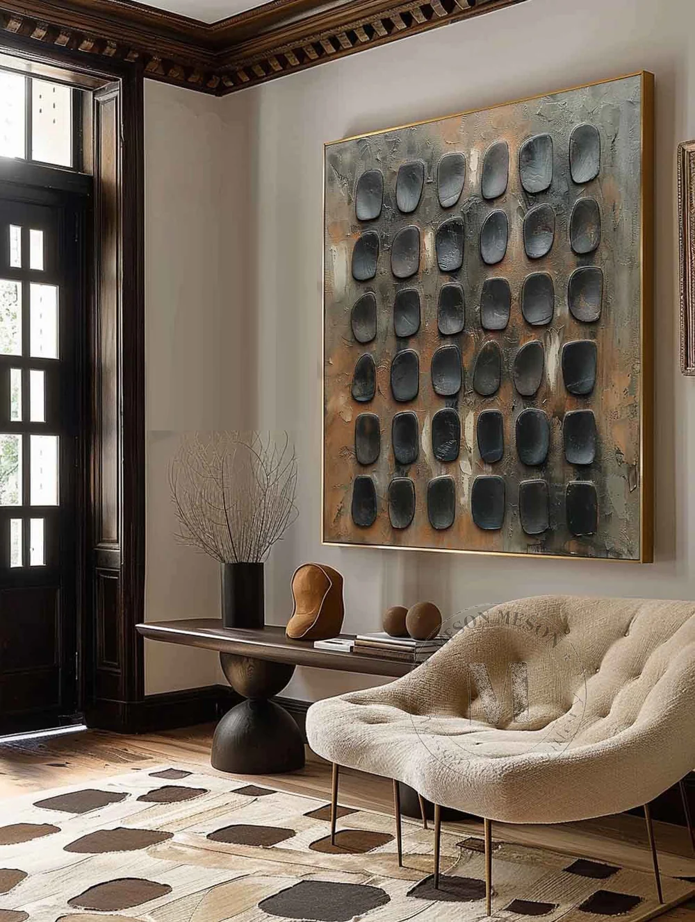 Handcrafted Abstract Painting Heavy Texture Wall Art For Homedecor HT1033