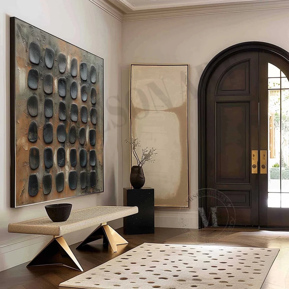 Handcrafted Abstract Painting Heavy Texture Wall Art For Homedecor HT1033