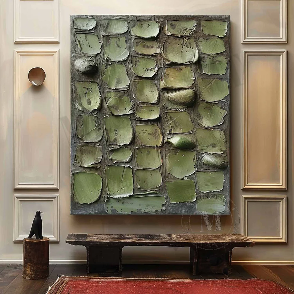 Handcrafted Abstract Painting Heavy Texture Wall Art For Homedecor HT1034