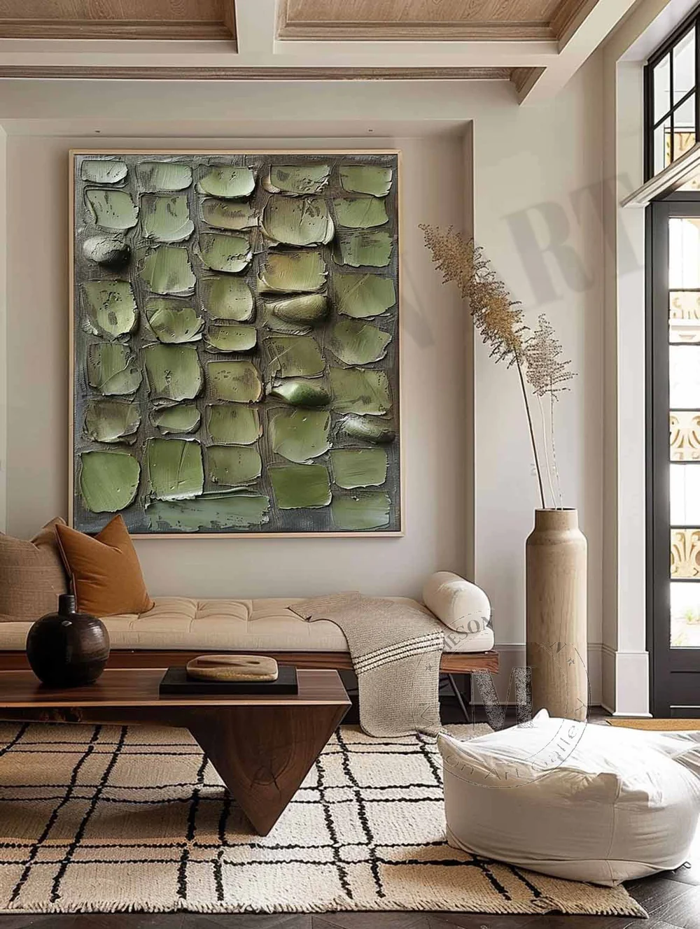 Handcrafted Abstract Painting Heavy Texture Wall Art For Homedecor HT1034