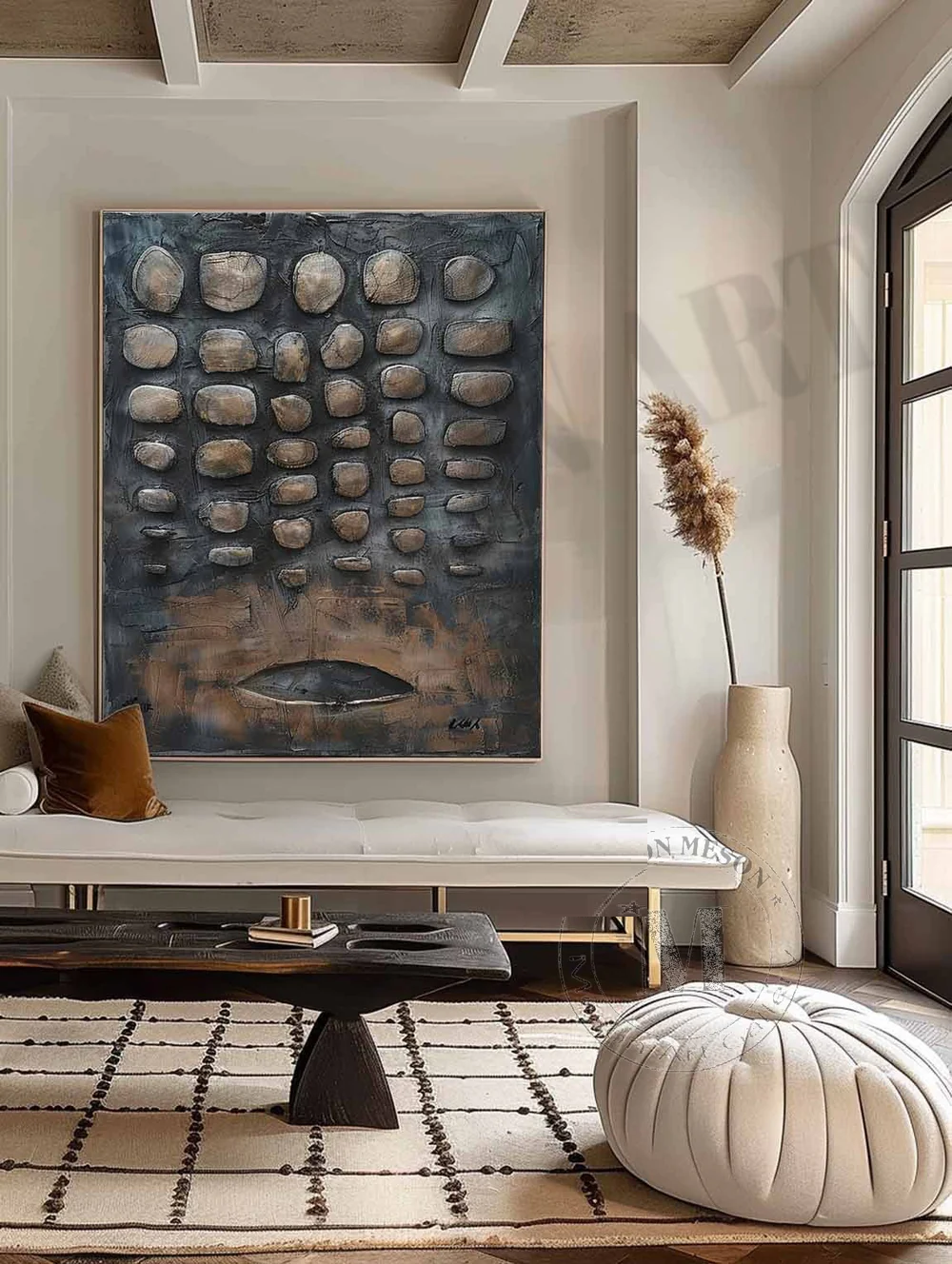 Handcrafted Abstract Painting Heavy Texture Wall Art For Homedecor HT1035